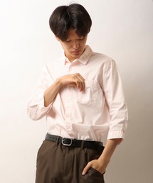 日本製 ナノファイン加工 ブロードレギュラーカラー7分袖シャツ