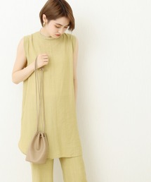 libelle more | 楊柳ノースリーブ　2WAYチュニック(Tシャツ/カットソー)