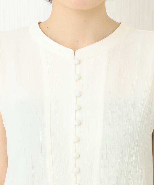 libelle more（リベル モア）の「楊柳ノースリーブ　2WAYチュニック（Tシャツ/カットソー・レディース・アイボリー/ブラック/ベージュ/オリーブ/オレンジ・FREE）」の8枚目の写真