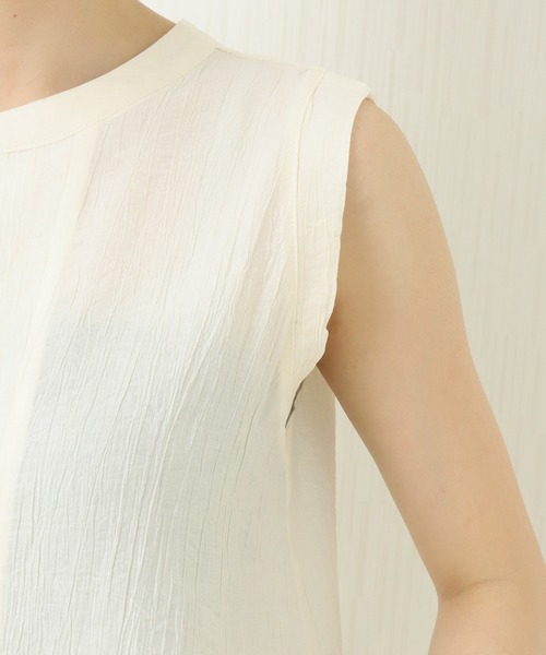 libelle more（リベル モア）の「楊柳ノースリーブ　2WAYチュニック（Tシャツ/カットソー・レディース・アイボリー/ブラック/ベージュ/オリーブ/オレンジ・FREE）」の13枚目の写真