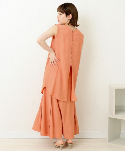 libelle more（リベル モア）の「楊柳ノースリーブ　2WAYチュニック（Tシャツ/カットソー・レディース・アイボリー/ブラック/ベージュ/オリーブ/オレンジ・FREE）」の11枚目の写真