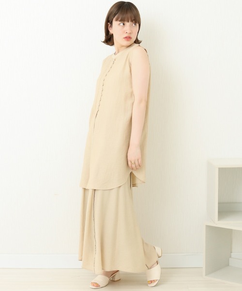 libelle more（リベル モア）の「楊柳ノースリーブ　2WAYチュニック（Tシャツ/カットソー・レディース・アイボリー/ブラック/ベージュ/オリーブ/オレンジ・FREE）」の22枚目の写真