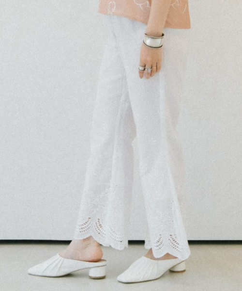 ACCL(エーシーシーエル)の「裾レースコットンパンツ(その他パンツ・レディース・ホワイト/ブラック・FREE)」の22枚目の写真