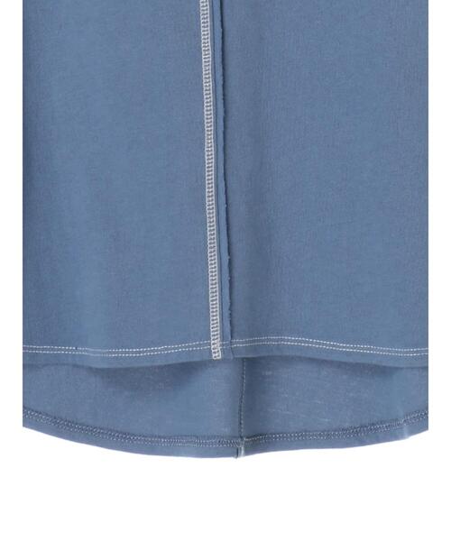 CRAFT STANDARD BOUTIQUE（クラフトスタンダードブティック）の「ステッチデザインカットプルオーバー　＊（Tシャツ/カットソー・レディース・ブラック/オフホワイト/ピンク/ブルー/ライトグリーン/アイボリー/グレイッシュベージュ/ダークネイビー・FREE）」の9枚目の写真