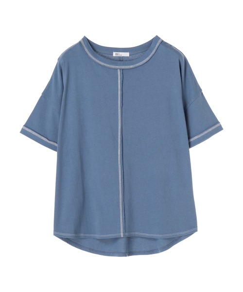 CRAFT STANDARD BOUTIQUE（クラフトスタンダードブティック）の「ステッチデザインカットプルオーバー　＊（Tシャツ/カットソー・レディース・ブラック/オフホワイト/ピンク/ブルー/ライトグリーン/アイボリー/グレイッシュベージュ/ダークネイビー・FREE）」の7枚目の写真