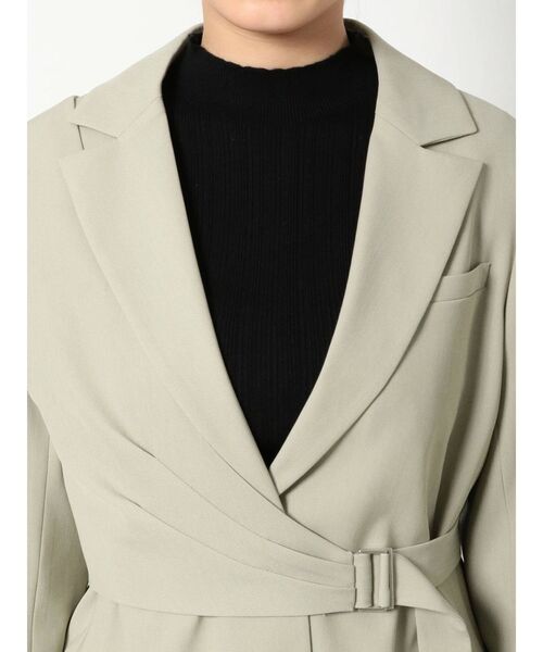 MERCURYDUO（マーキュリーデュオ）の「2WAYジレ付ツイルジャケット（テーラードジャケット・レディース・ベージュ/ミント・FREE）」の13枚目の写真