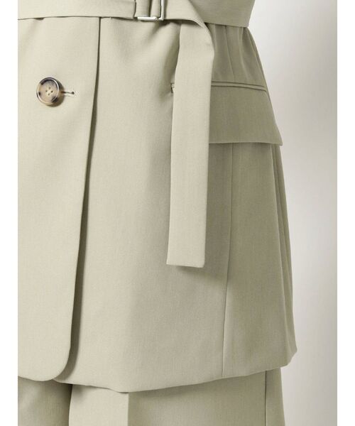 MERCURYDUO（マーキュリーデュオ）の「2WAYジレ付ツイルジャケット（テーラードジャケット・レディース・ベージュ/ミント・FREE）」の9枚目の写真