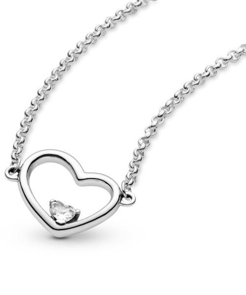 Pandora シルバー ネックレス ピアスセット PANDORA ピアス エレベーテッド ハート ＆ ネックレス セット
