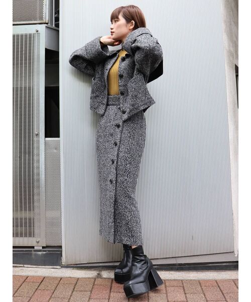 MURUA（ムルーア）の「BIGカラージャケット（ブルゾン・レディース・アイボリー/ブラック/オレンジ・FREE）」の22枚目の写真