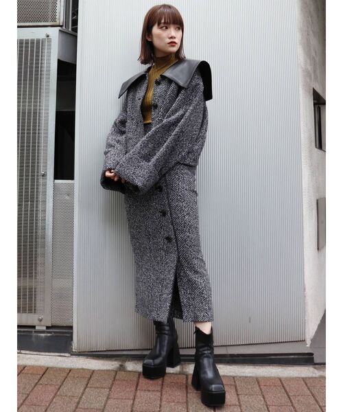 MURUA（ムルーア）の「BIGカラージャケット（ブルゾン・レディース・アイボリー/ブラック/オレンジ・FREE）」の21枚目の写真