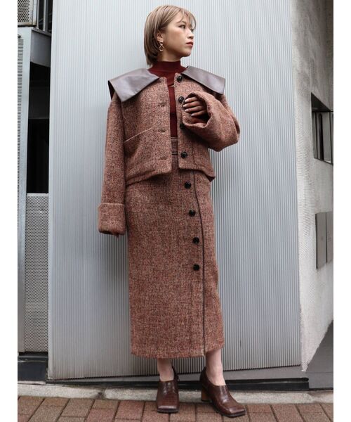 MURUA（ムルーア）の「BIGカラージャケット（ブルゾン・レディース・アイボリー/ブラック/オレンジ・FREE）」の19枚目の写真