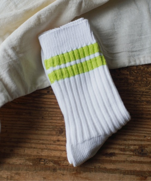 FLOWERS SOCKS / フラワーズソックス 】 リブ ライン ソックス