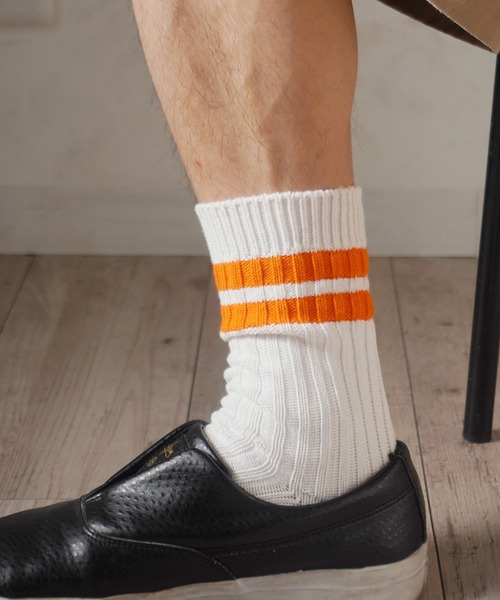 FLOWERS SOCKS / フラワーズソックス 】 リブ ライン ソックス