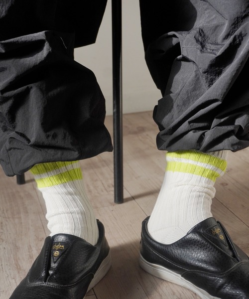 FLOWERS SOCKS / フラワーズソックス 】 リブ ライン ソックス