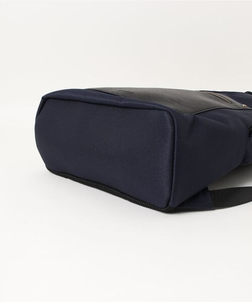 UNION STATION（ユニオンステーション）の「ツイル×スムース調PUレザーバッグパック（バックパック/リュック・メンズ・ホワイト/ブラック/ネイビー・FREE）」の9枚目の写真