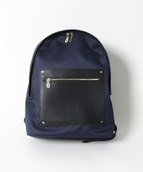 UNION STATION（ユニオンステーション）の「ツイル×スムース調PUレザーバッグパック（バックパック/リュック・メンズ・ホワイト/ブラック/ネイビー・FREE）」の19枚目の写真