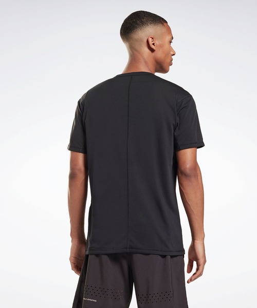 Reebok(リーボック)の「レズミルズ プレミア Tシャツ(Tシャツ/カットソー・メンズ・ブラック・X-LARGE/MEDIUM/LARGE/X-SMALL/XX-LARGE/SMALL/XXX-LARGE)」の3枚目の写真