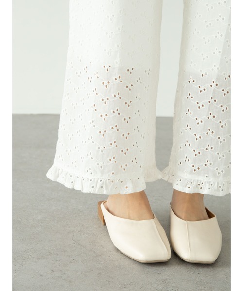 SLURR（スラ―）の「Cotton lace long pants（ルームウェア/パジャマ・レディース・ホワイト・FREE）」の22枚目の写真