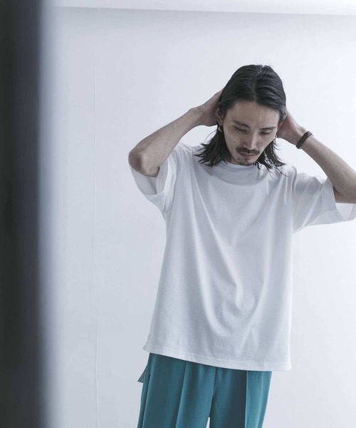 URBAN RESEARCH（アーバンリサーチ）の「COSEI　80/ 40G シルケットルーズTシャツ（シャツ/ブラウス・メンズ・ホワイト/グレー・2/3）」の14枚目の写真