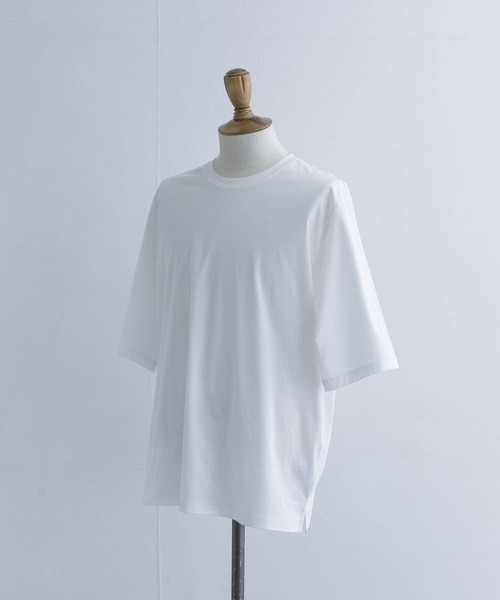 URBAN RESEARCH（アーバンリサーチ）の「COSEI　80/ 40G シルケットルーズTシャツ（シャツ/ブラウス・メンズ・ホワイト/グレー・2/3）」の12枚目の写真