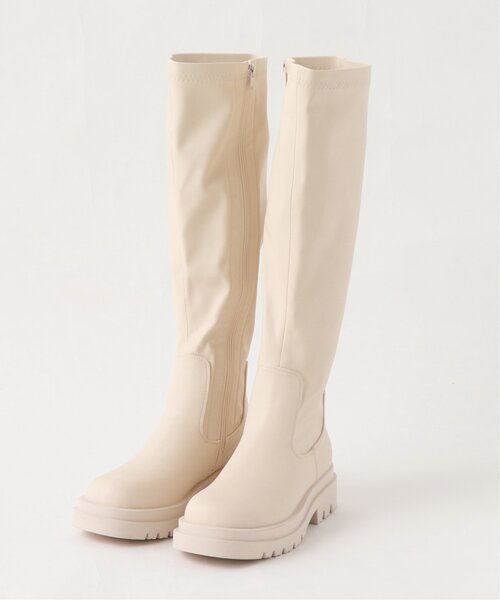 RAY CASSIN(レイカズン)の「ストレッチロングブーツ(ブーツ・レディース・ブラック/キナリ・MEDIUM/LARGE)」の8枚目の写真