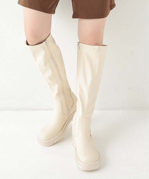 RAY CASSIN(レイカズン)の「ストレッチロングブーツ(ブーツ・レディース・ブラック/キナリ・MEDIUM/LARGE)」の11枚目の写真