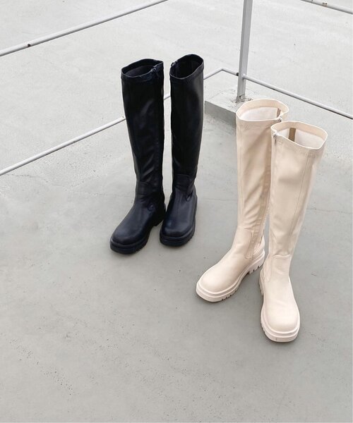 RAY CASSIN(レイカズン)の「ストレッチロングブーツ(ブーツ・レディース・ブラック/キナリ・MEDIUM/LARGE)」の18枚目の写真