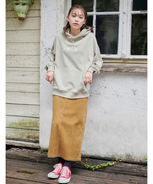 MILKFED.（ミルクフェド）の「CORDUROY SKIRT（スカート・レディース・ベージュ/チャコール・ONE SIZE）」の19枚目の写真