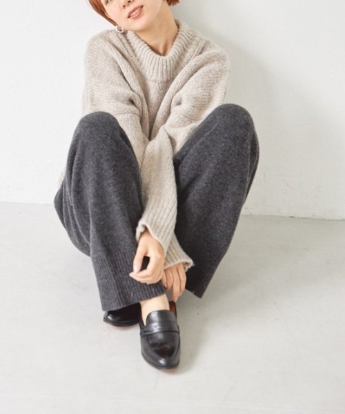 TODAYFUL（トゥデイフル）の「TODAYFUL(トゥデイフル) "Softwool Wide Pants"ソフトウールワイドパンツ/12120716（その他パンツ・レディース・チャコールグレー/アイボリー/グレイッシュベージュ・38/36）」の19枚目の写真