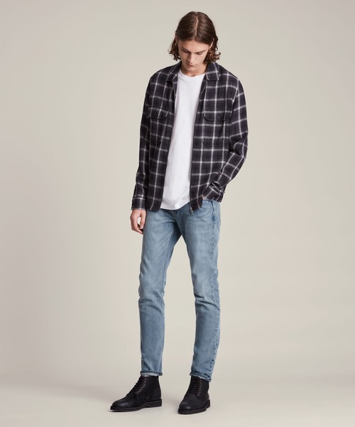 ALLSAINTS（オールセインツ）の「REX SLIM JEANS, MID INDIGO | REX スリム ジーンズ, MID インディゴ（デニムパンツ・メンズ・インディゴブルー・31/28/33/32/30）」の6枚目の写真