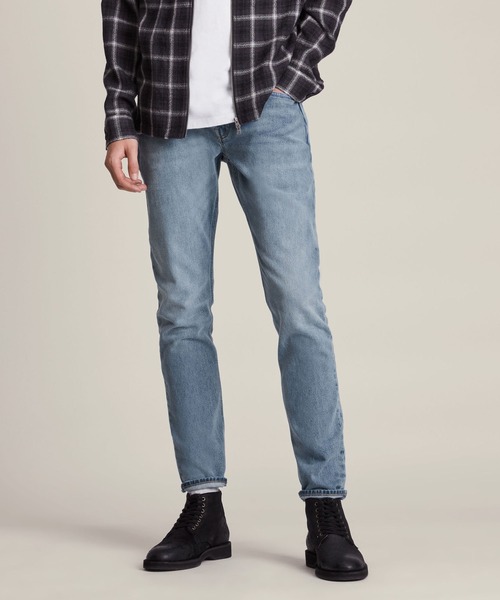 ALLSAINTS（オールセインツ）の「REX SLIM JEANS, MID INDIGO | REX スリム ジーンズ, MID インディゴ（デニムパンツ・メンズ・インディゴブルー・31/28/33/32/30）」の9枚目の写真
