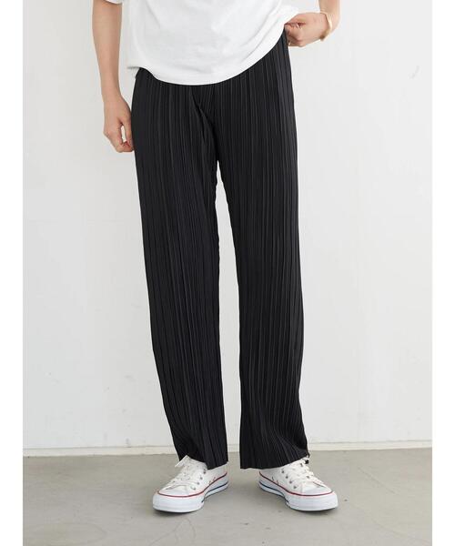 earth music&ecology(アースミュージックアンドエコロジー)の「すきな丈プリーツパンツ *(その他パンツ・レディース・ブラウン/イエロー/ブラック/グリーン・FREE)」の5枚目の写真