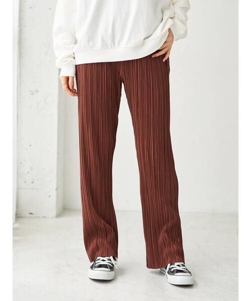 earth music&ecology(アースミュージックアンドエコロジー)の「すきな丈プリーツパンツ *(その他パンツ・レディース・ブラウン/イエロー/ブラック/グリーン・FREE)」の7枚目の写真