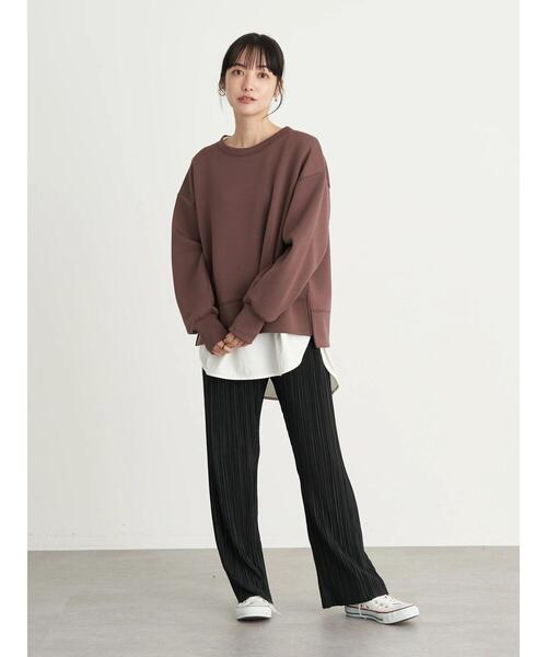 earth music&ecology(アースミュージックアンドエコロジー)の「すきな丈プリーツパンツ *(その他パンツ・レディース・ブラウン/イエロー/ブラック/グリーン・FREE)」の11枚目の写真