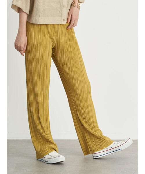 earth music&ecology(アースミュージックアンドエコロジー)の「すきな丈プリーツパンツ *(その他パンツ・レディース・ブラウン/イエロー/ブラック/グリーン・FREE)」の15枚目の写真