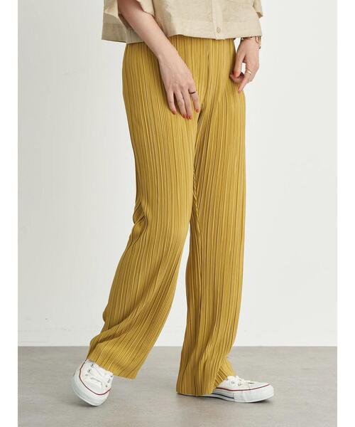 earth music&ecology(アースミュージックアンドエコロジー)の「すきな丈プリーツパンツ *(その他パンツ・レディース・ブラウン/イエロー/ブラック/グリーン・FREE)」の16枚目の写真