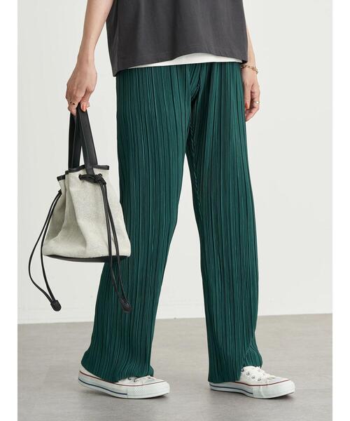 earth music&ecology(アースミュージックアンドエコロジー)の「すきな丈プリーツパンツ *(その他パンツ・レディース・ブラウン/イエロー/ブラック/グリーン・FREE)」の20枚目の写真