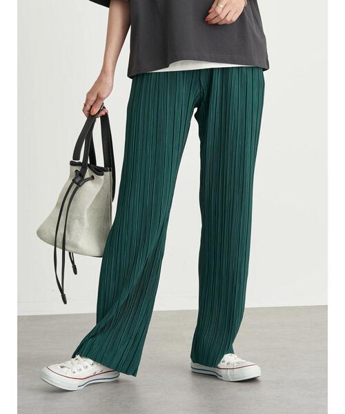 earth music&ecology(アースミュージックアンドエコロジー)の「すきな丈プリーツパンツ *(その他パンツ・レディース・ブラウン/イエロー/ブラック/グリーン・FREE)」の21枚目の写真