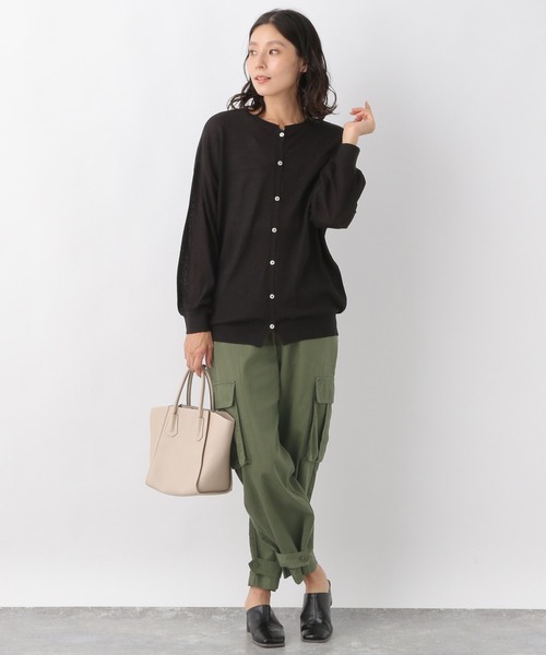 LEPSIM（レプシィム）の「１２Ｇシアー２ＷＡＹカーデ　957627（カーディガン/ボレロ・レディース・ブラック/ベージュ・FREE）」の11枚目の写真