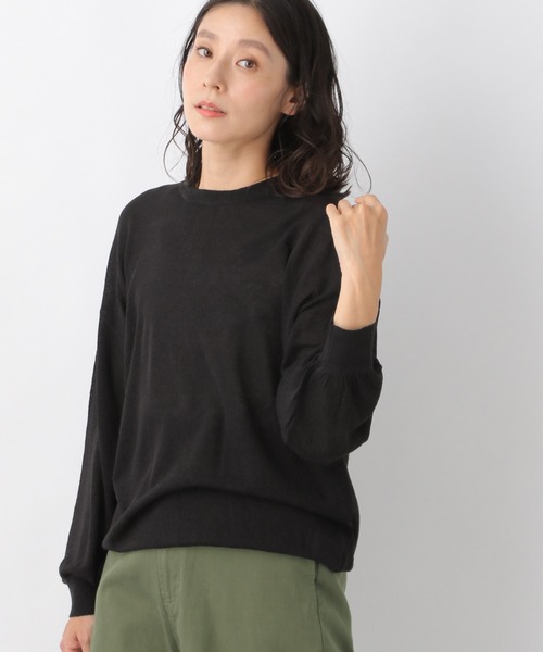 LEPSIM（レプシィム）の「１２Ｇシアー２ＷＡＹカーデ　957627（カーディガン/ボレロ・レディース・ブラック/ベージュ・FREE）」の15枚目の写真