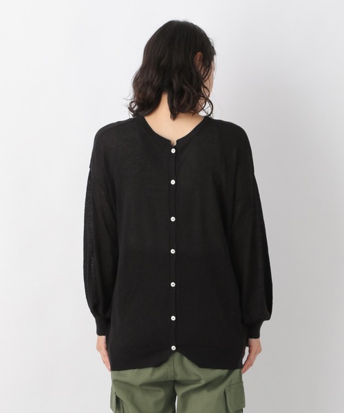 LEPSIM（レプシィム）の「１２Ｇシアー２ＷＡＹカーデ　957627（カーディガン/ボレロ・レディース・ブラック/ベージュ・FREE）」の5枚目の写真