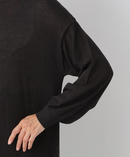 LEPSIM（レプシィム）の「１２Ｇシアー２ＷＡＹカーデ　957627（カーディガン/ボレロ・レディース・ブラック/ベージュ・FREE）」の18枚目の写真