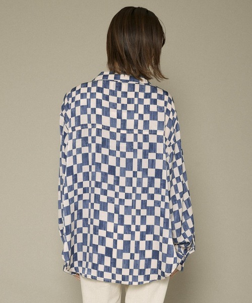 KBF(ケイビーエフ)の「チェッカープリントワイドシャツ(シャツ/ブラウス・レディース・ブラウン系その他/ブルー系その他・ONE)」の16枚目の写真