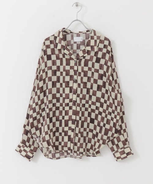 KBF(ケイビーエフ)の「チェッカープリントワイドシャツ(シャツ/ブラウス・レディース・ブラウン系その他/ブルー系その他・ONE)」の17枚目の写真
