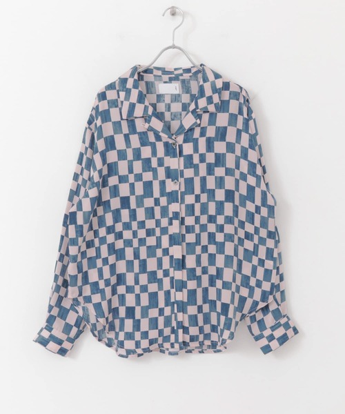 KBF(ケイビーエフ)の「チェッカープリントワイドシャツ(シャツ/ブラウス・レディース・ブラウン系その他/ブルー系その他・ONE)」の18枚目の写真