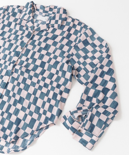 KBF(ケイビーエフ)の「チェッカープリントワイドシャツ(シャツ/ブラウス・レディース・ブラウン系その他/ブルー系その他・ONE)」の21枚目の写真