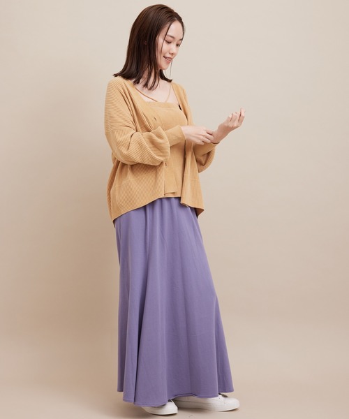 SALON adam et rope'（サロン アダム エ ロペ）の「【極上の肌ざわり】リブカーディガン -CreamyCotton /クリーミーコットン-（カーディガン/ボレロ・レディース・チャコールグレー/ベージュ/オフホワイト/グリーン/ピンク系その他・FREE）」の17枚目の写真