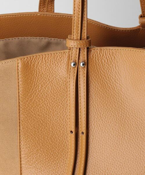 THE STATION STORE(ザ ステーション ストア)の「<H.V.F.N(エイチ ブイ エヌ エフ)>Lスタッズ コンビ トートバッグ(トートバッグ・レディース・ベージュ/ブラック・FREE)」の8枚目の写真