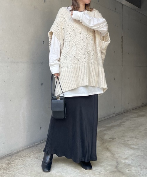 DouDou（ドゥドゥ）の「キュプラレーヨンスカート（スカート・レディース・ブラック/イエロー×グリーン/ピンク/ライトグレー・FREE）」の22枚目の写真