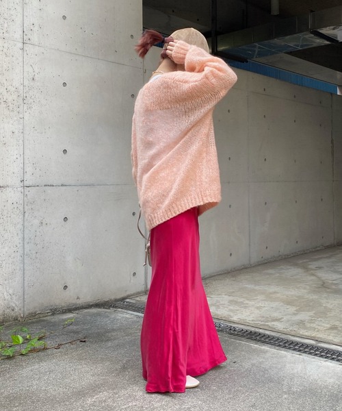 DouDou（ドゥドゥ）の「キュプラレーヨンスカート（スカート・レディース・ブラック/イエロー×グリーン/ピンク/ライトグレー・FREE）」の16枚目の写真